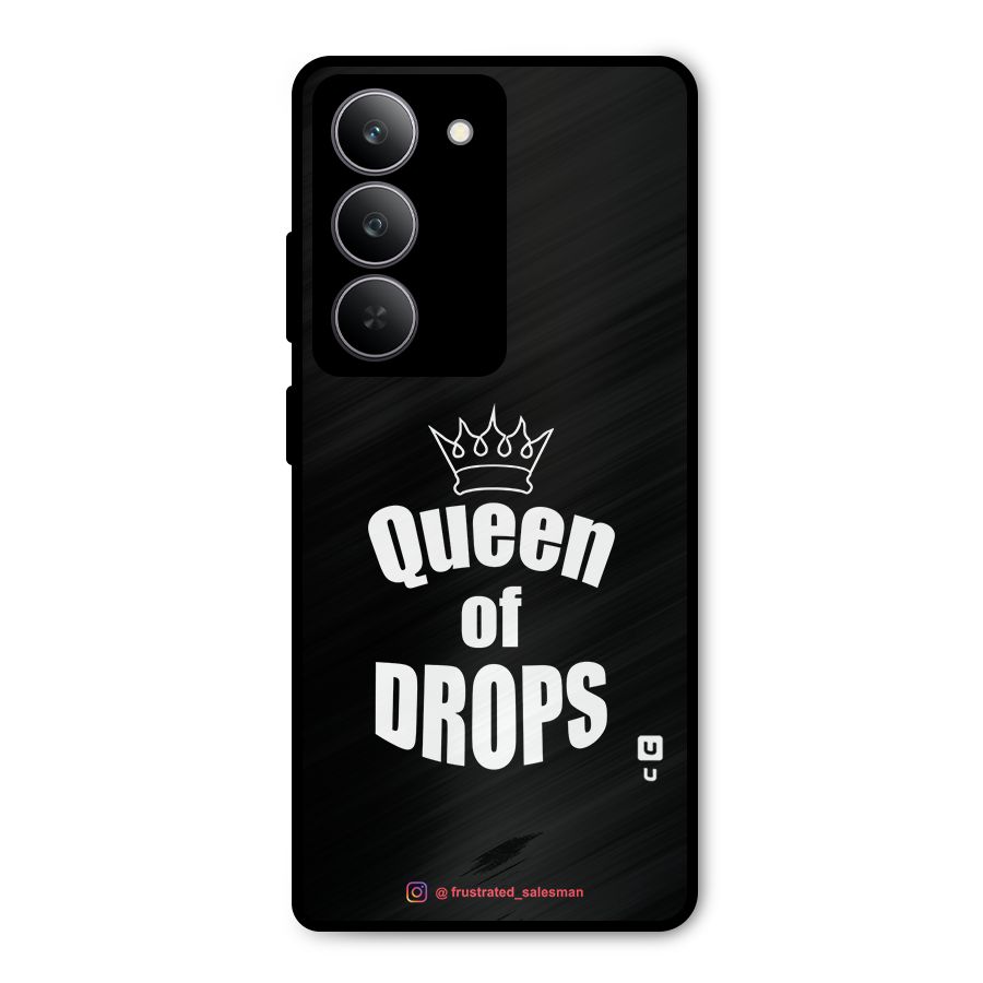 Queen of Drops Black Metal Back Case for Realme P3x