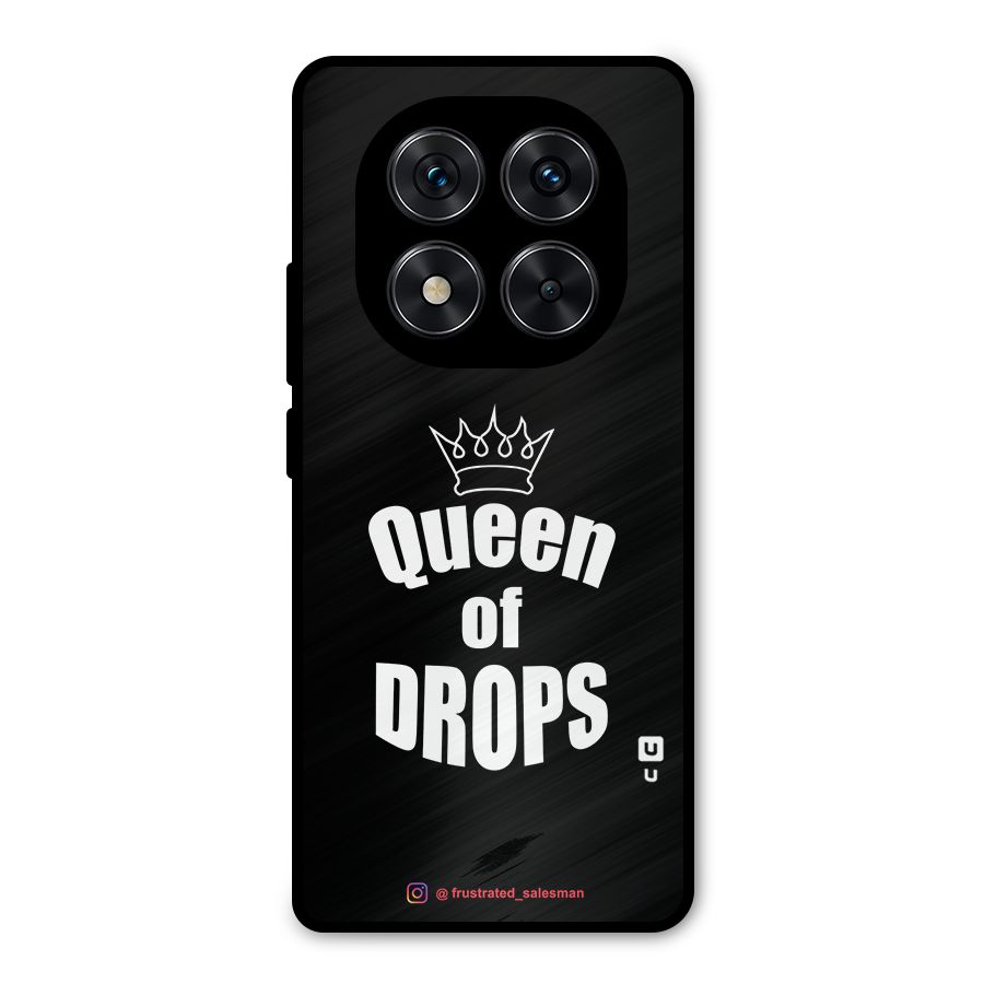 Queen of Drops Black Metal Back Case for Redmi Note 14 Pro 5G