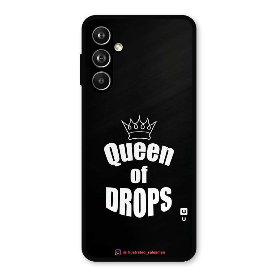 Queen of Drops Black Metal Back Case for Samsung Galaxy M54