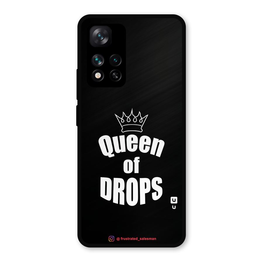 Queen of Drops Black Metal Back Case for Xiaomi 11i Hypercharge 5G