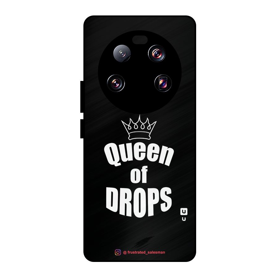 Queen of Drops Black Metal Back Case for Xiaomi 13 Ultra