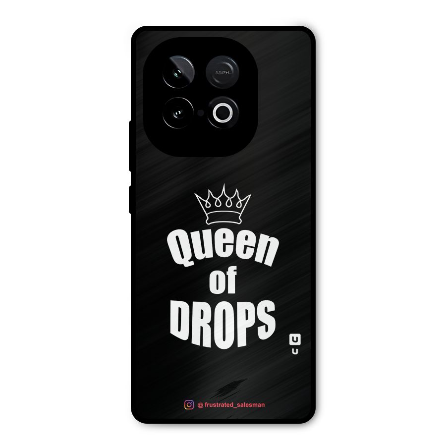 Queen of Drops Black Metal Back Case for iQOO Neo 10