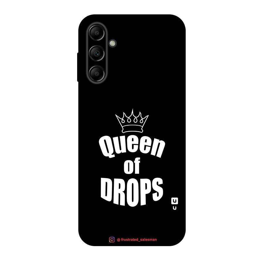 Queen of Drops Black Original Polycarbonate Back Case for Galaxy A14 5G