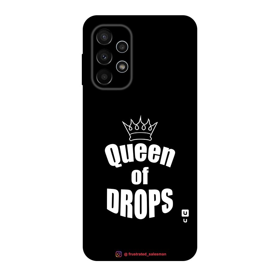 Queen of Drops Black Original Polycarbonate Back Case for Galaxy A23