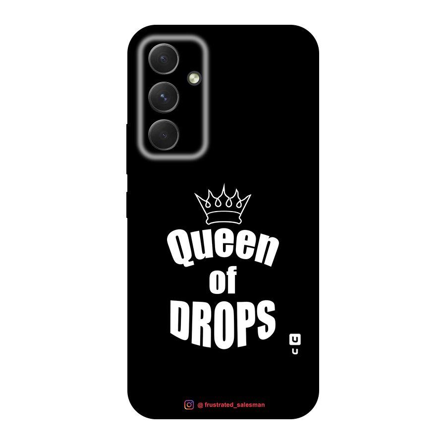 Queen of Drops Black Original Polycarbonate Back Case for Galaxy A54