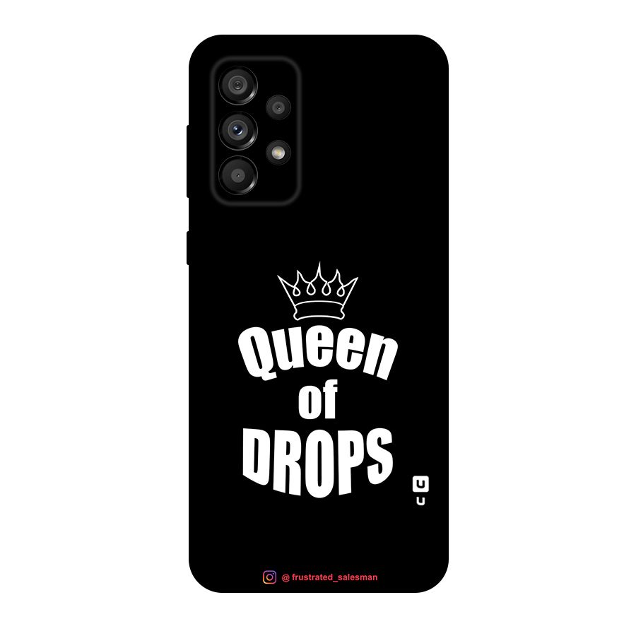 Queen of Drops Black Original Polycarbonate Back Case for Galaxy A73 5G