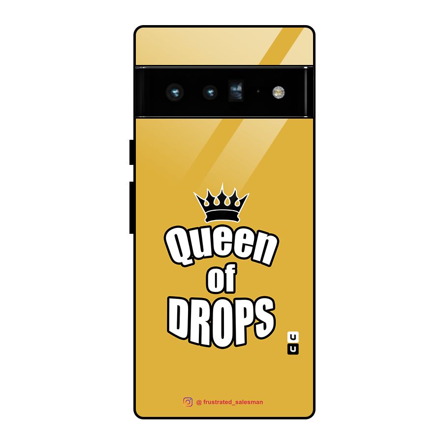 Queen of Drops Mustard Yellow Glass Back Case for Google Pixel 6 Pro