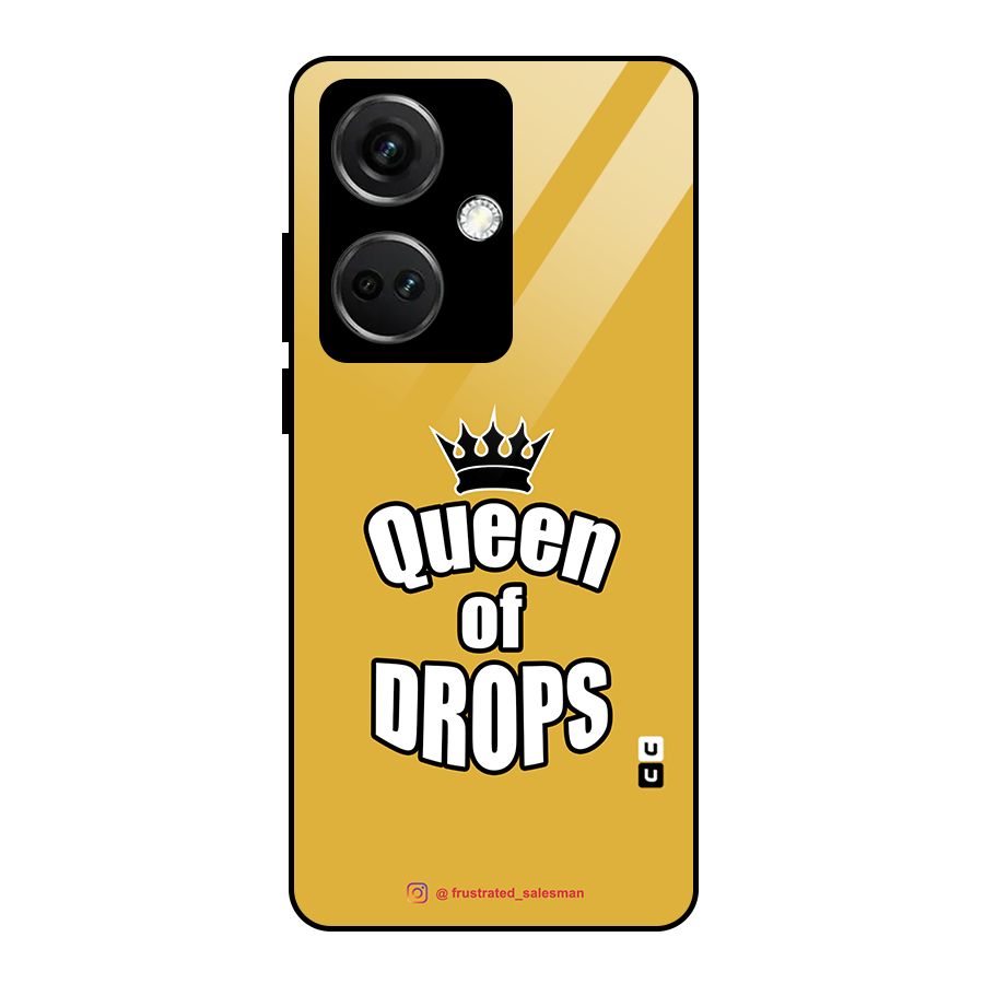 Queen of Drops Mustard Yellow Glass Back Case for OnePlus Nord CE 3 5G