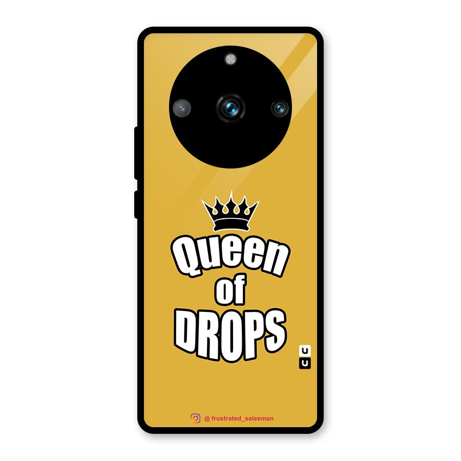 Queen of Drops Mustard Yellow Glass Back Case for Realme 11 Pro