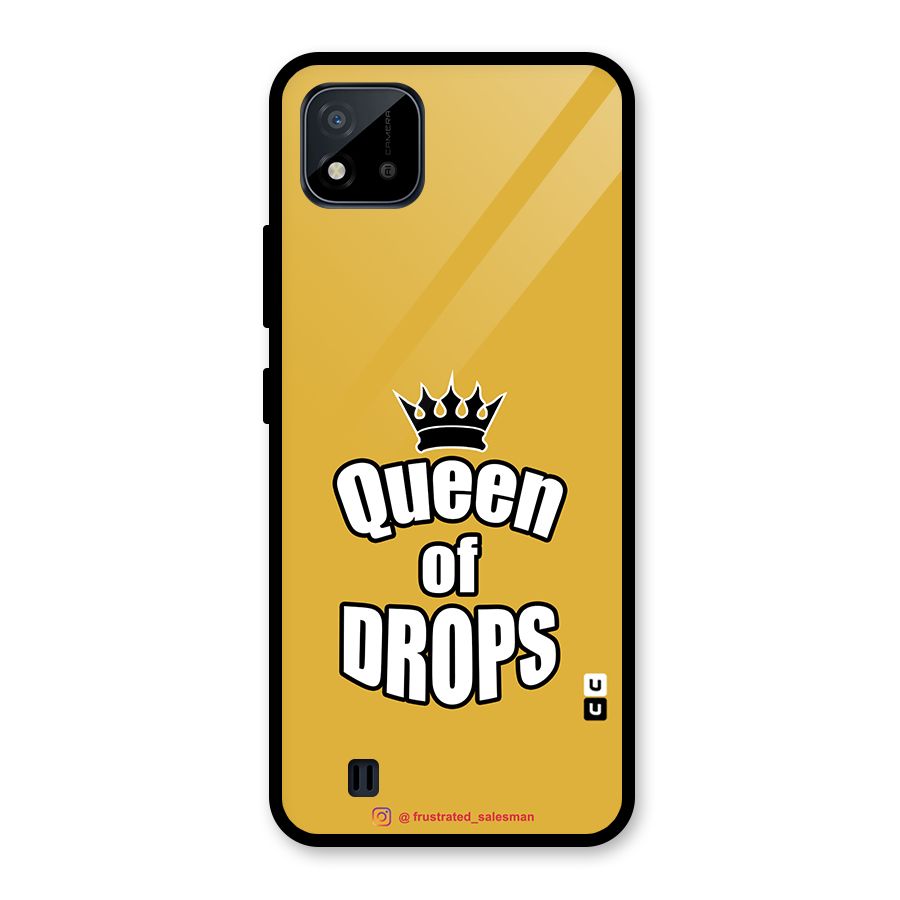 Queen of Drops Mustard Yellow Glass Back Case for Realme C11 2021