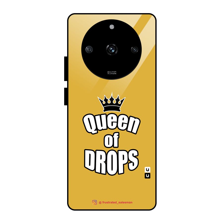 Queen of Drops Mustard Yellow Glass Back Case for Realme Narzo 60 5G
