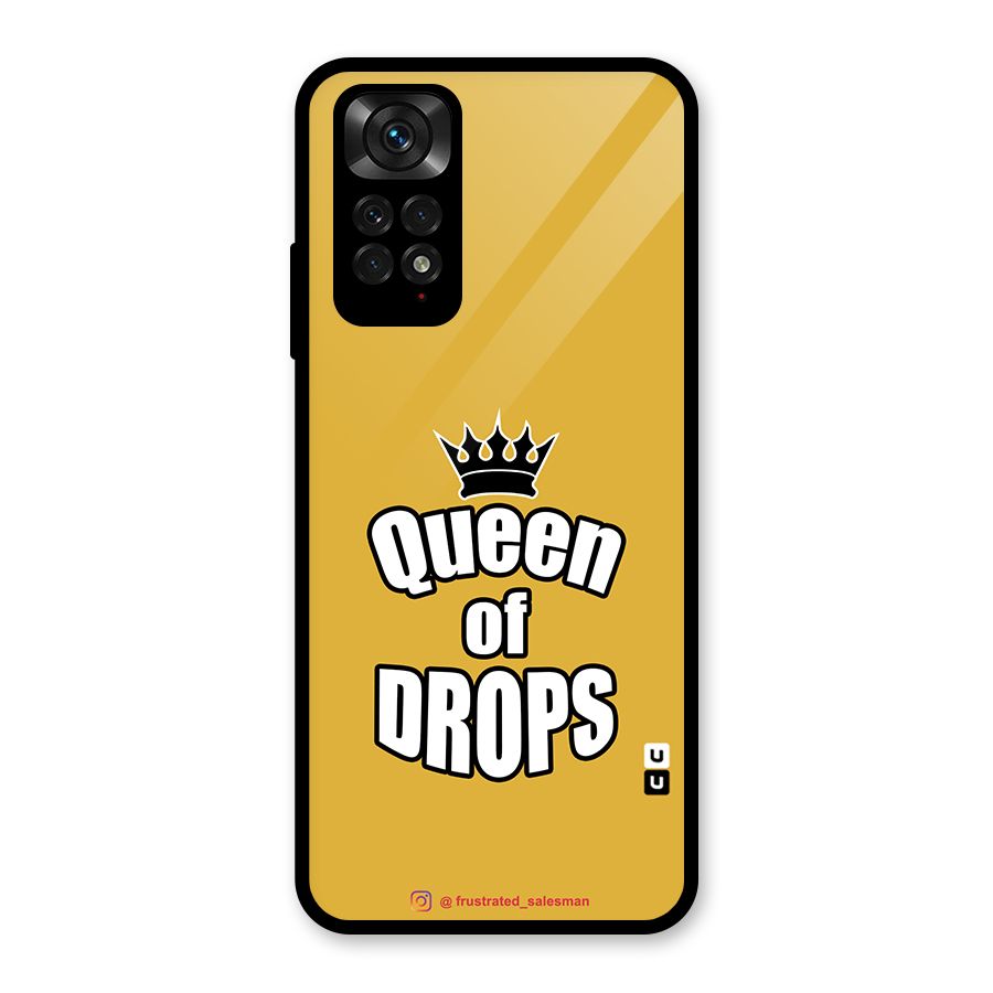 Queen of Drops Mustard Yellow Glass Back Case for Redmi Note 11S