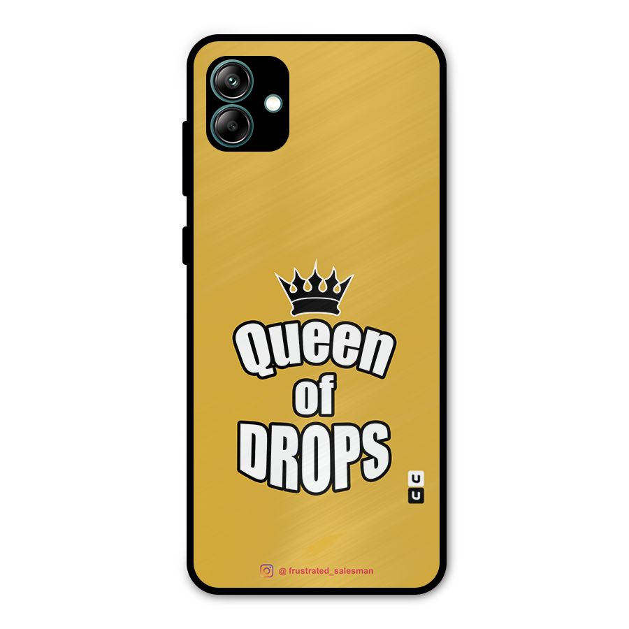 Queen of Drops Mustard Yellow Metal Back Case for Galaxy A04