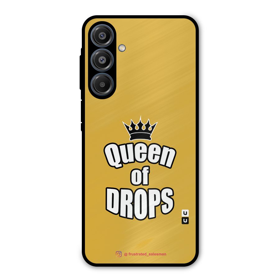 Queen of Drops Mustard Yellow Metal Back Case for Galaxy A16 5G