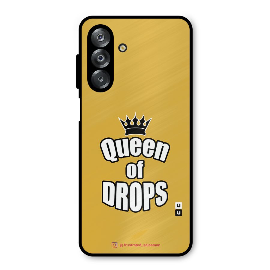 Queen of Drops Mustard Yellow Metal Back Case for Galaxy A26