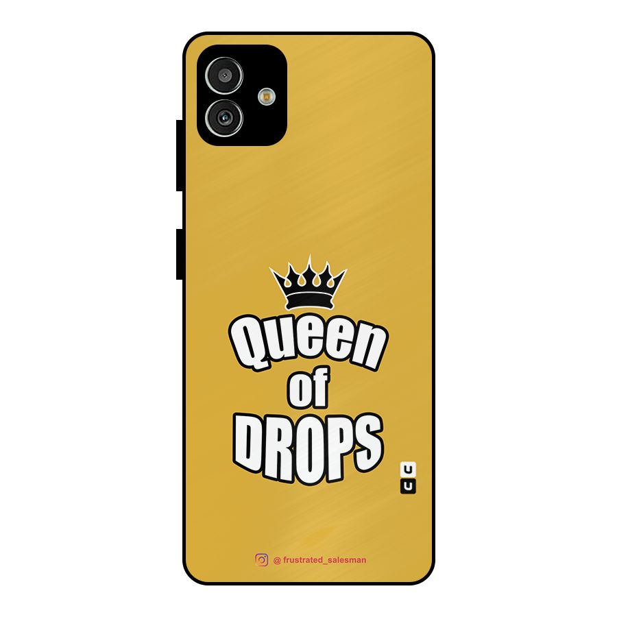 Queen of Drops Mustard Yellow Metal Back Case for Galaxy M13 5G