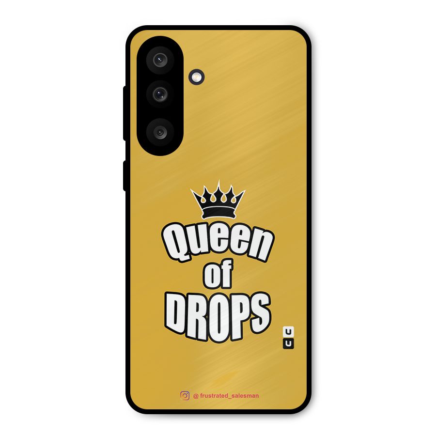 Queen of Drops Mustard Yellow Metal Back Case for Galaxy M56