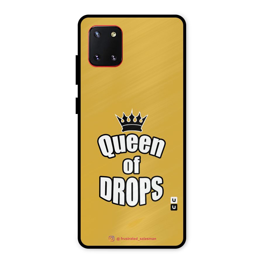Queen of Drops Mustard Yellow Metal Back Case for Galaxy Note 10 Lite