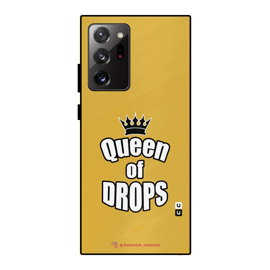 Queen of Drops Mustard Yellow Metal Back Case for Galaxy Note 20 Ultra 5G