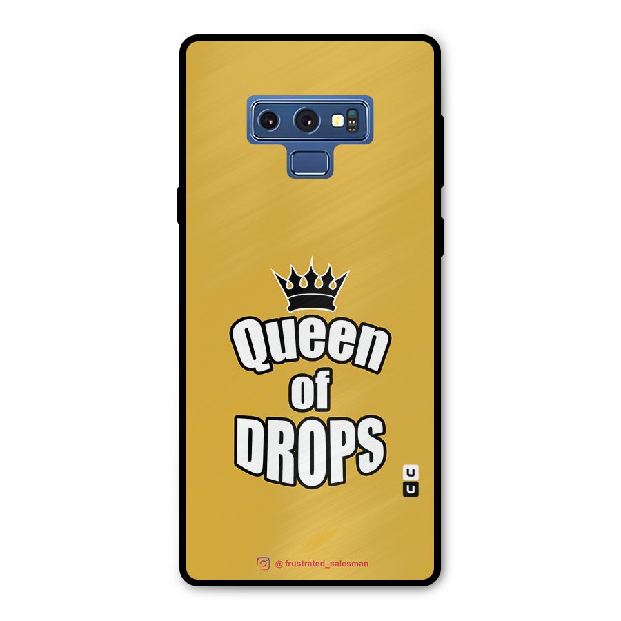 Queen of Drops Mustard Yellow Metal Back Case for Galaxy Note 9
