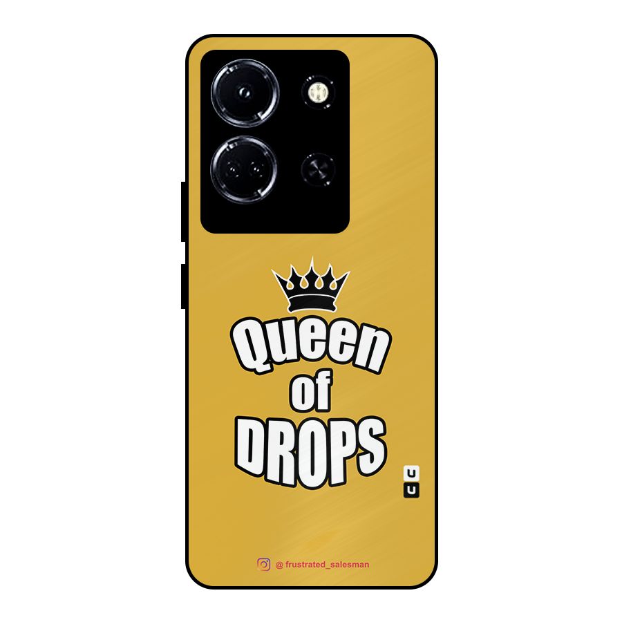 Queen of Drops Mustard Yellow Metal Back Case for Infinix Note 30 5G