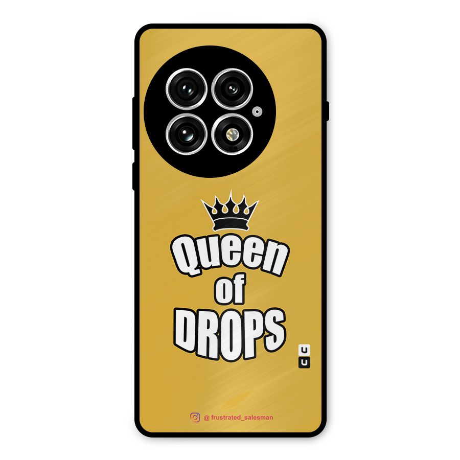 Queen of Drops Mustard Yellow Metal Back Case for OnePlus 13