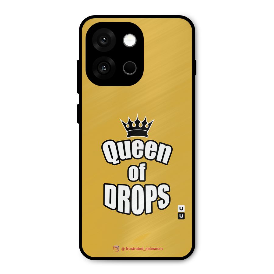 Queen of Drops Mustard Yellow Metal Back Case for OnePlus 13s