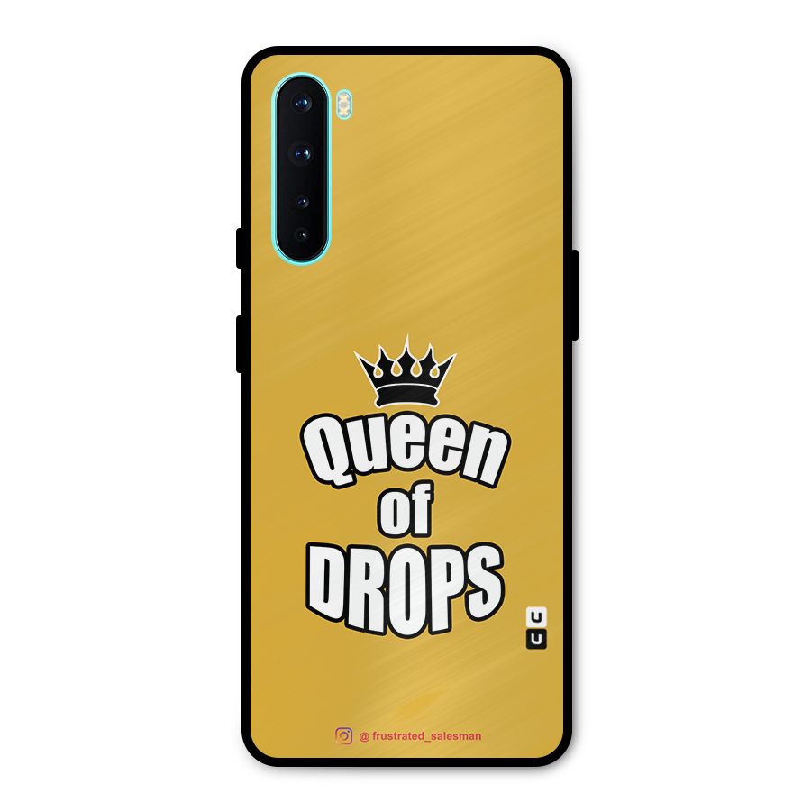 Queen of Drops Mustard Yellow Metal Back Case for OnePlus Nord