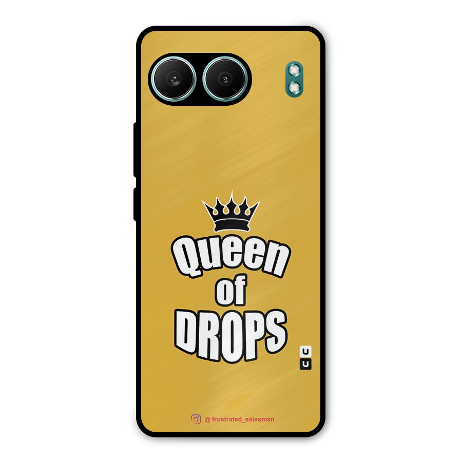 Queen of Drops Mustard Yellow Metal Back Case for OnePlus Nord 4
