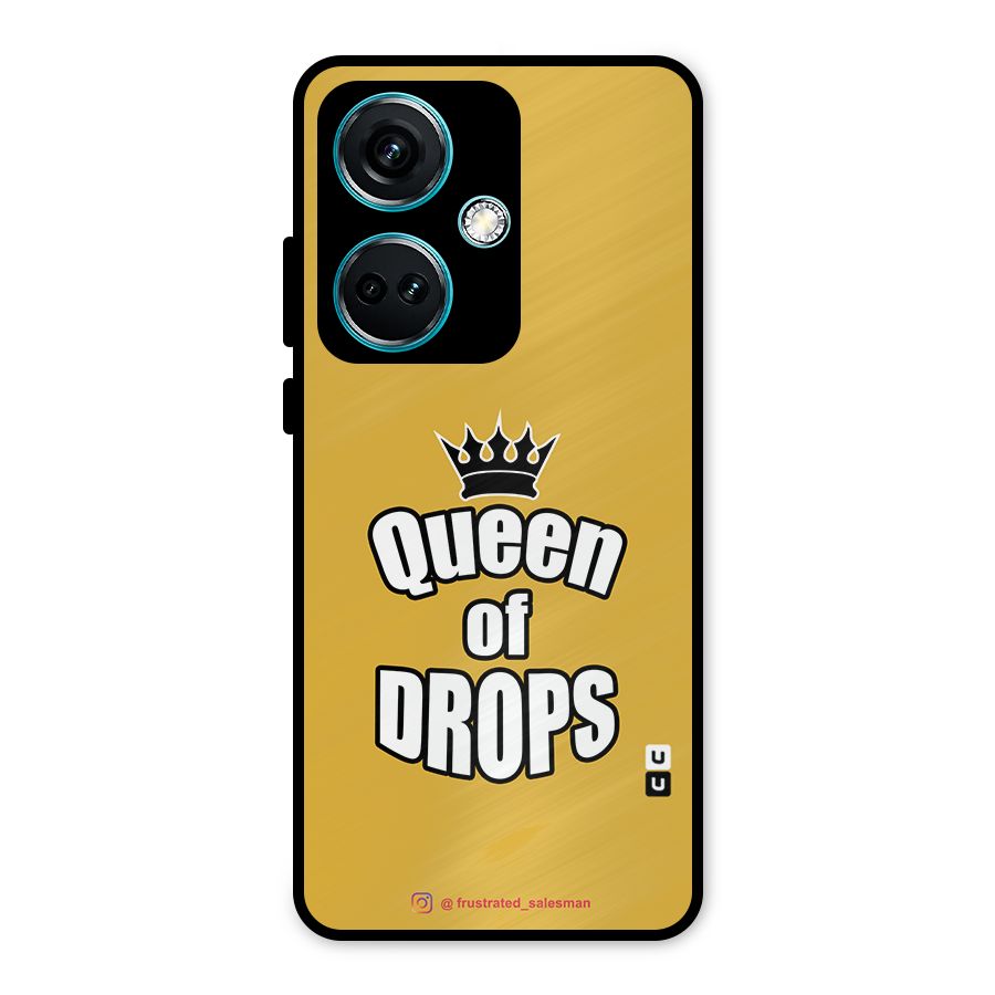 Queen of Drops Mustard Yellow Metal Back Case for OnePlus Nord CE 3 5G