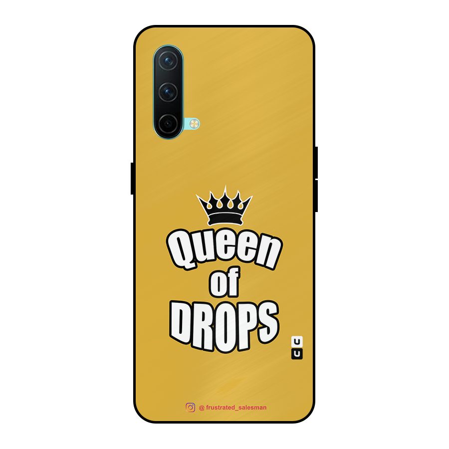 Queen of Drops Mustard Yellow Metal Back Case for OnePlus Nord CE 5G