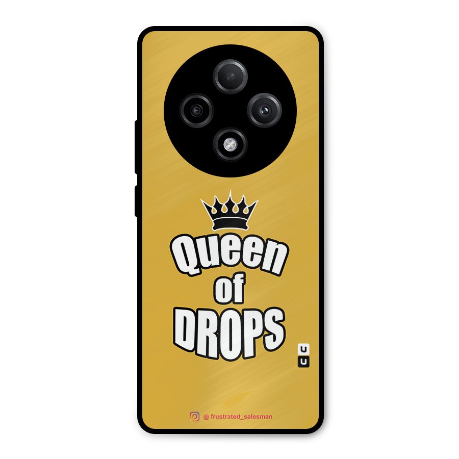 Queen of Drops Mustard Yellow Metal Back Case for Oppo F27 Pro Plus