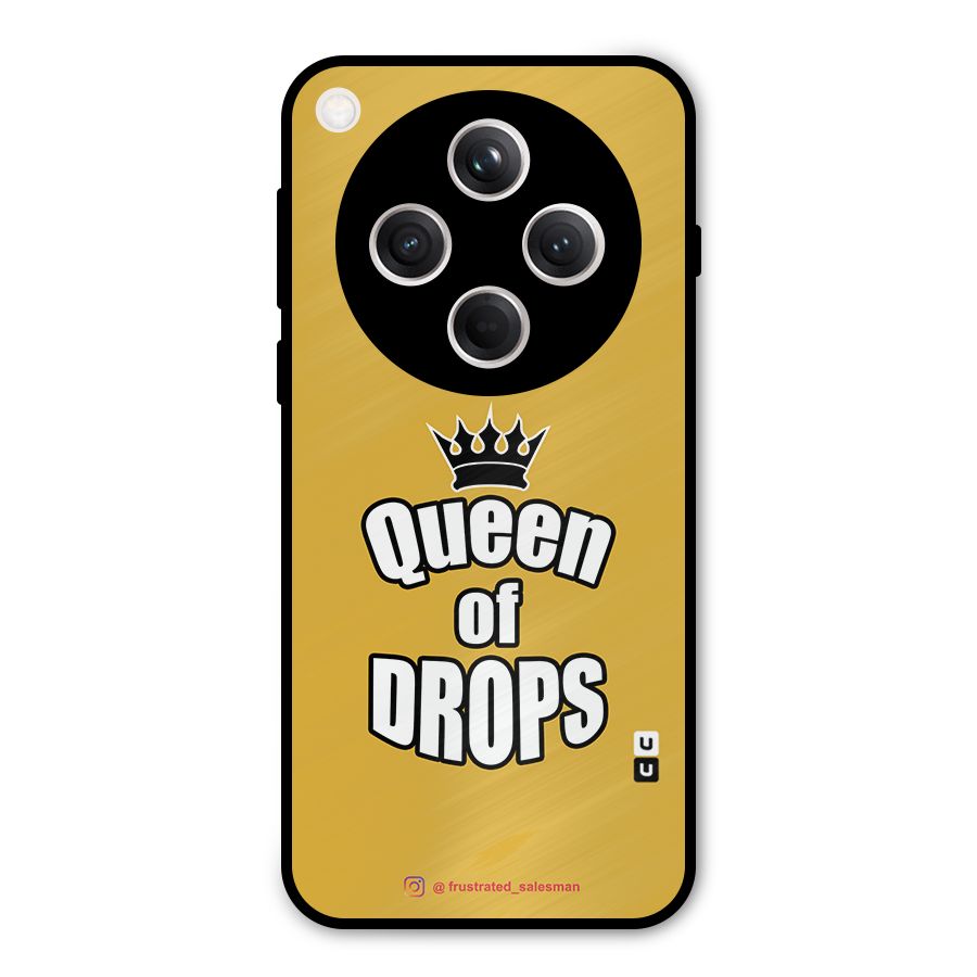 Queen of Drops Mustard Yellow Metal Back Case for Oppo Find X8
