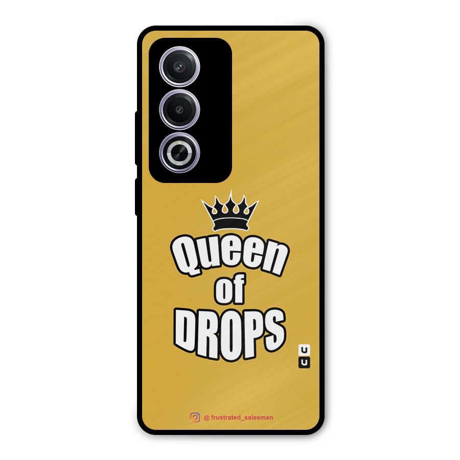 Queen of Drops Mustard Yellow Metal Back Case for Oppo K12x