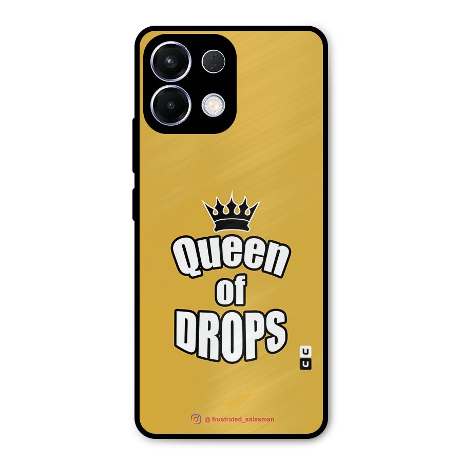 Queen of Drops Mustard Yellow Metal Back Case for Oppo K13