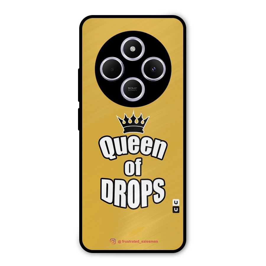 Queen of Drops Mustard Yellow Metal Back Case for Poco M7