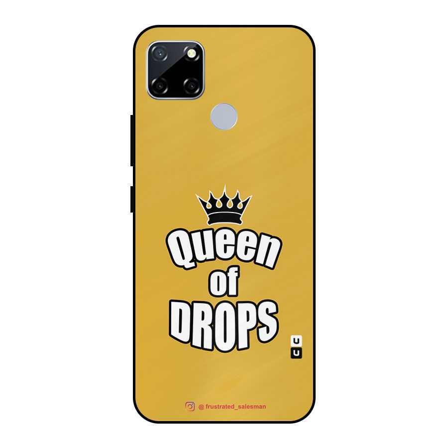Queen of Drops Mustard Yellow Metal Back Case for Realme Narzo 20