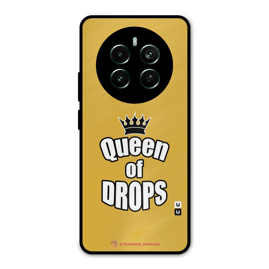 Queen of Drops Mustard Yellow Metal Back Case for Realme Narzo 70 Pro