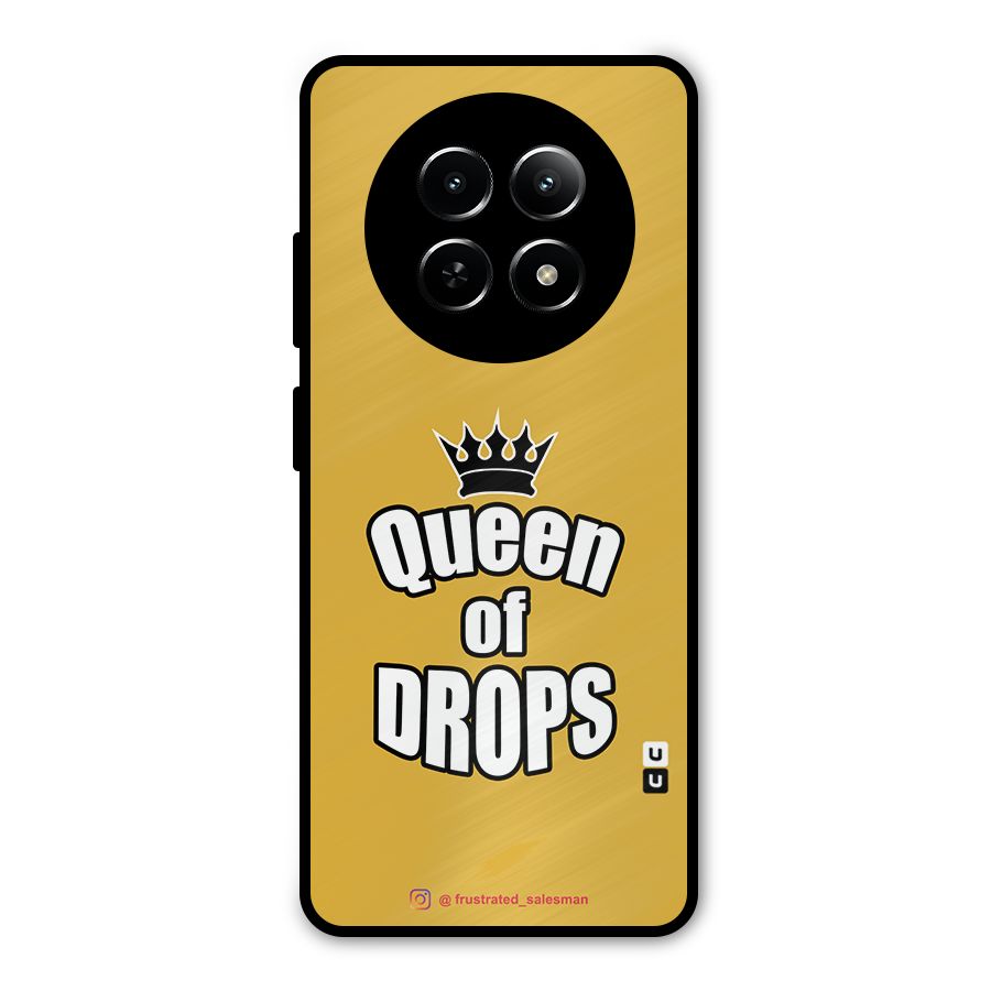 Queen of Drops Mustard Yellow Metal Back Case for Realme Narzo 70x 5G