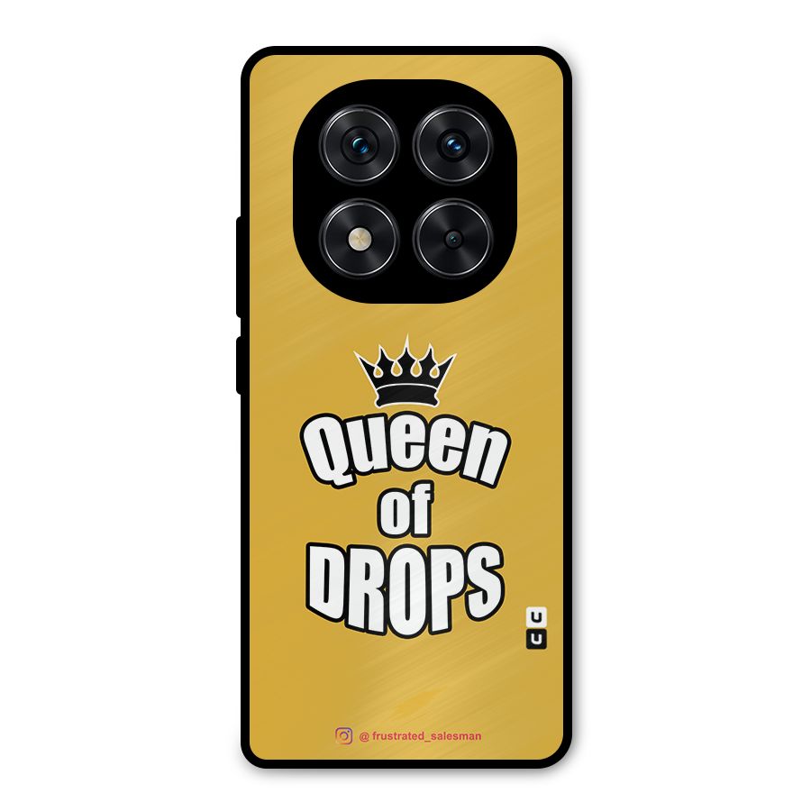 Queen of Drops Mustard Yellow Metal Back Case for Redmi Note 14 Pro 5G