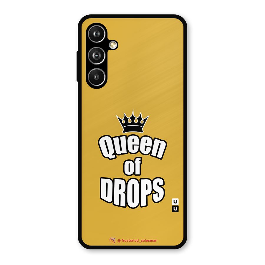 Queen of Drops Mustard Yellow Metal Back Case for Samsung Galaxy M54