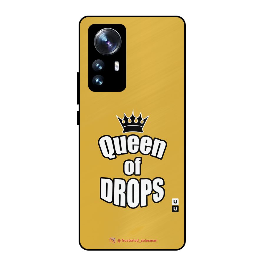 Queen of Drops Mustard Yellow Metal Back Case for Xiaomi 12 Pro
