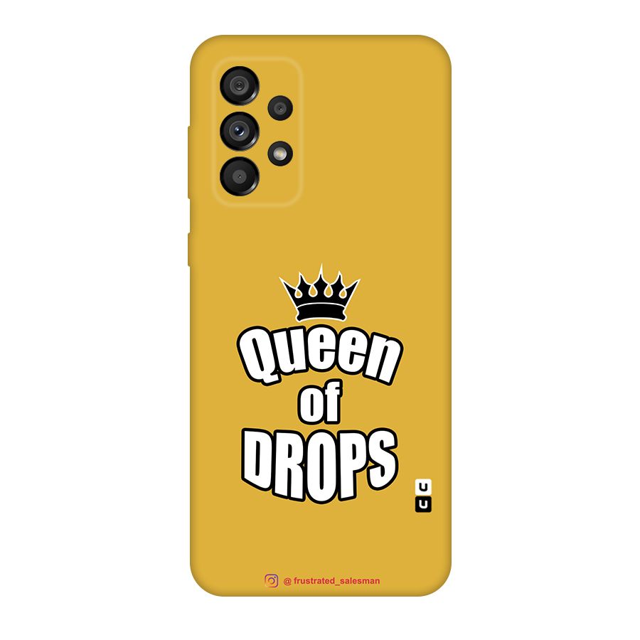 Queen of Drops Mustard Yellow Original Polycarbonate Back Case for Galaxy A73 5G