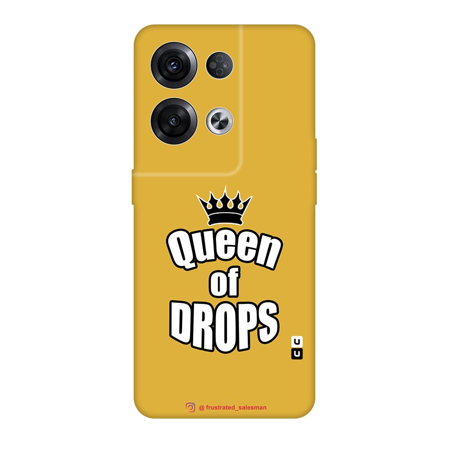 Queen of Drops Mustard Yellow Original Polycarbonate Back Case for Oppo Reno8 Pro 5G