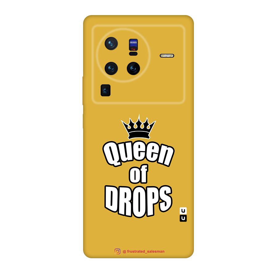Queen of Drops Mustard Yellow Original Polycarbonate Back Case for Vivo X80