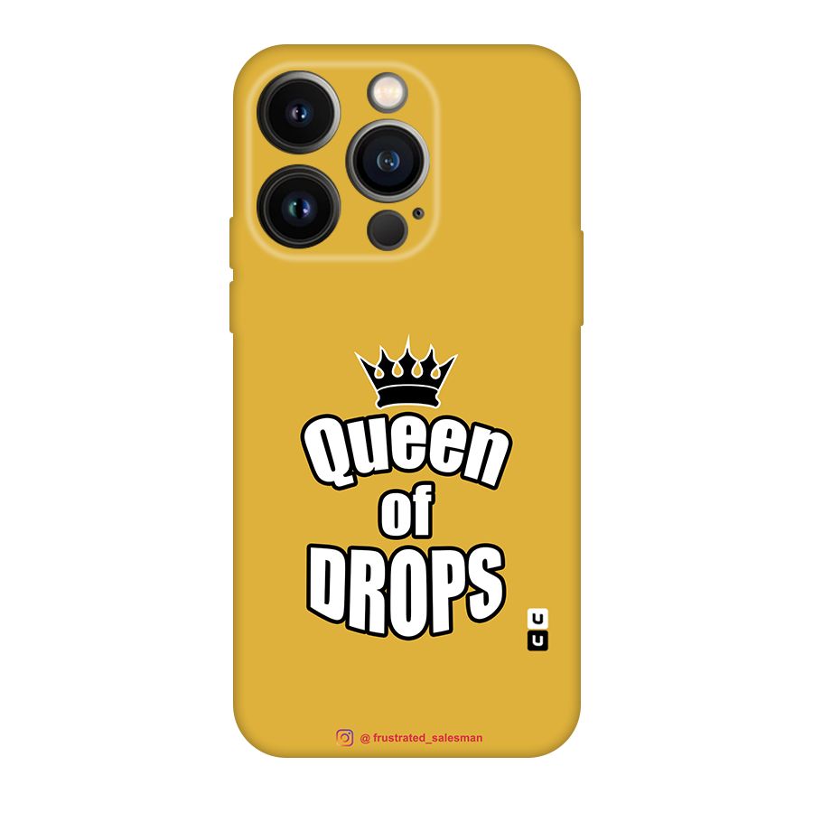 Queen of Drops Mustard Yellow Original Polycarbonate Back Case for iPhone 14 Pro