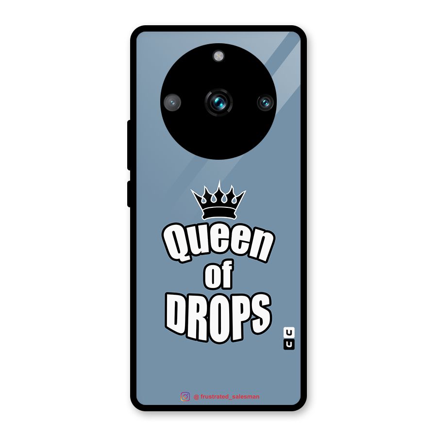 Queen of Drops SteelBlue Glass Back Case for Realme Narzo 60 Pro