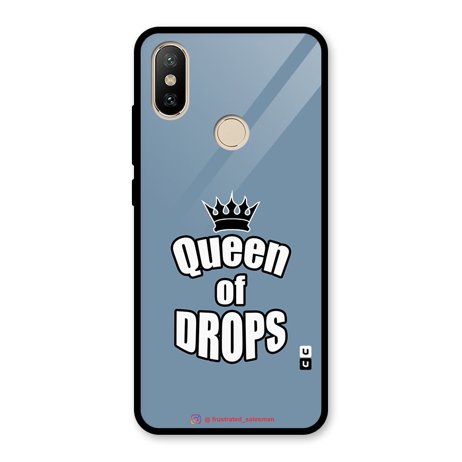 Queen of Drops SteelBlue Glass Back Case for Redmi A2