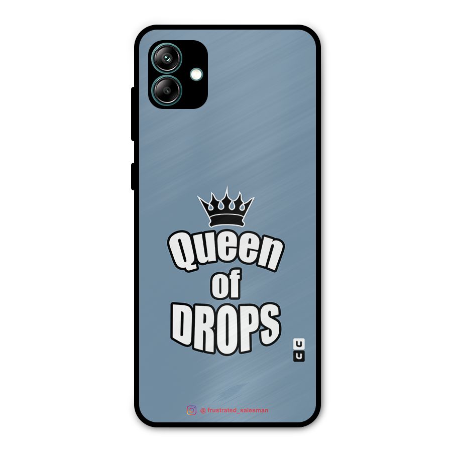 Queen of Drops SteelBlue Metal Back Case for Galaxy A04