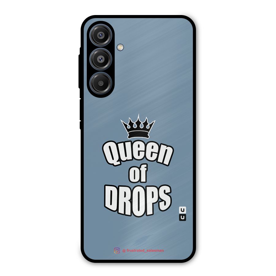 Queen of Drops SteelBlue Metal Back Case for Galaxy A16 5G